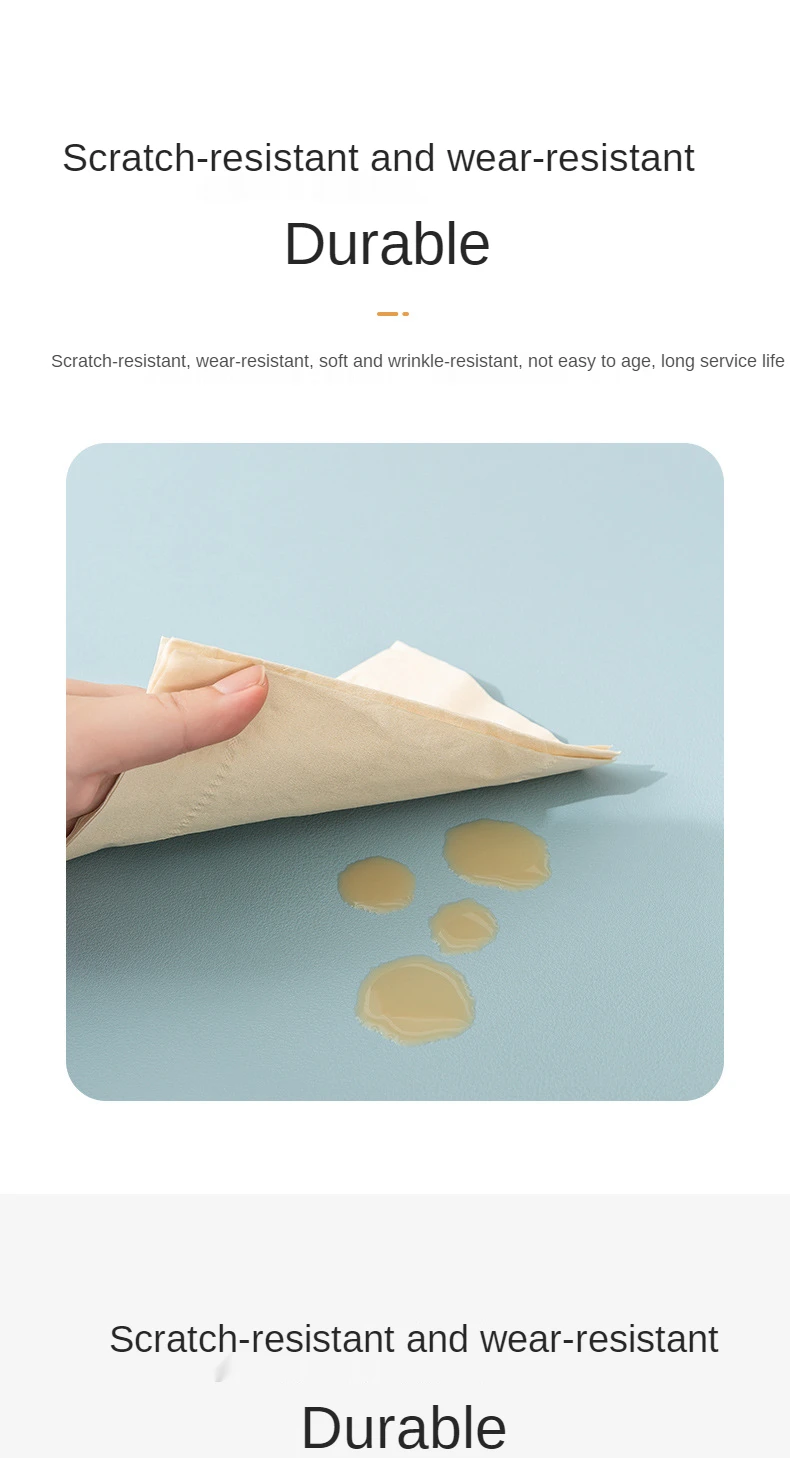 White Mousepad Portable Mouse Pad Large Gaming Waterproof Non-Slip PU Suede Desk Mat Computer Keyboard Desk Pad Mats