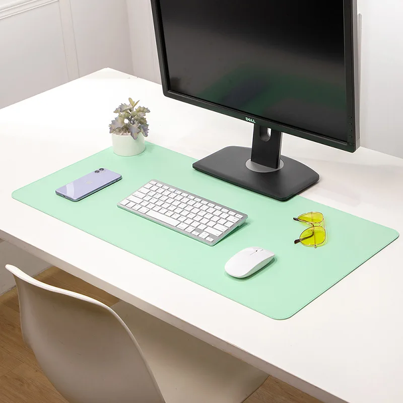 White Mousepad Portable Mouse Pad Large Gaming Waterproof Non-Slip PU Suede Desk Mat Computer Keyboard Desk Pad Mats