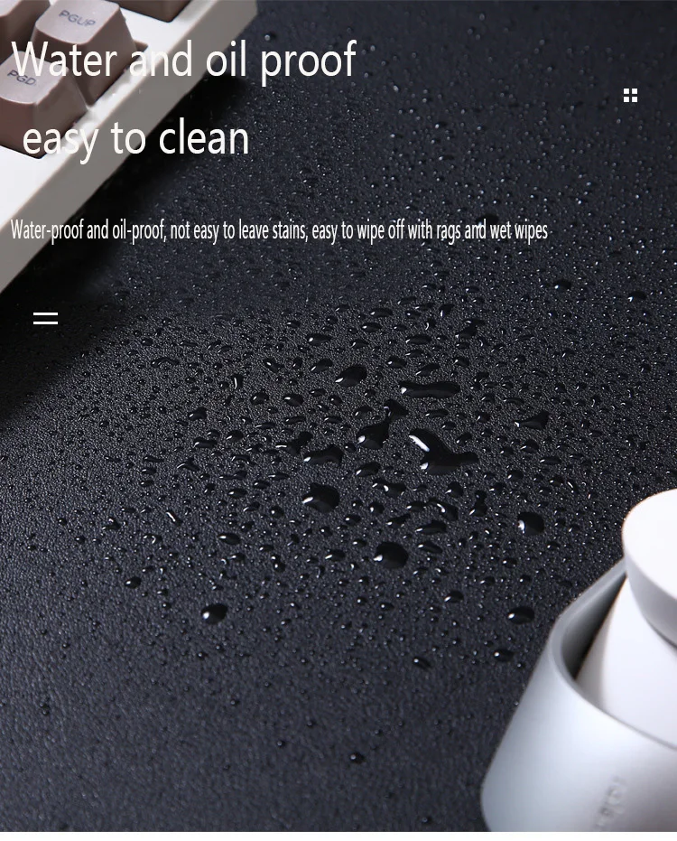 White Mousepad Portable Mouse Pad Large Gaming Waterproof Non-Slip PU Suede Desk Mat Computer Keyboard Desk Pad Mats