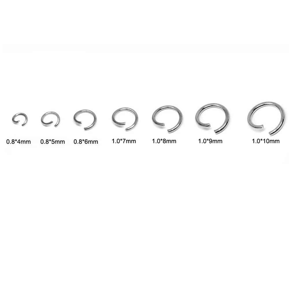 1000Pcs High Quality 4/5/6/7/8/9/10mm Stainless Steel Split Rings Open Jump Rings Connectors DIY For Jewelry Making Findings