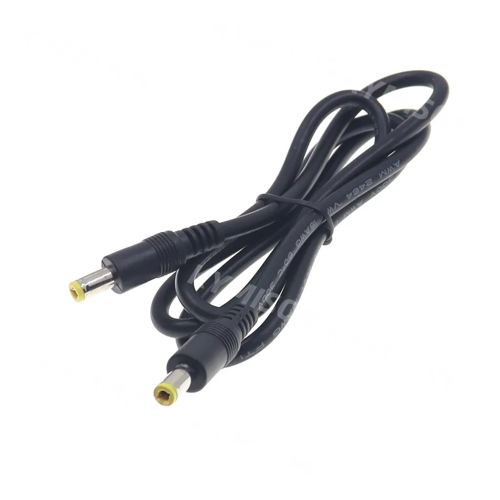 DC Power Plug 5.5 x 2.5mm Male To 5.5 x 2.5mm Male CCTV Adapter Connector Cable DC12V 18AWG Power Extension Cords 0.5m/1.5m/3m