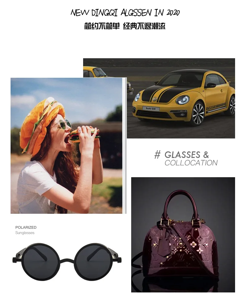 Classic Gothic Steampunk Sunglasses Luxury Brand Designer High Quality Men Women Retro Round Pc Frame Sunglasses For female male