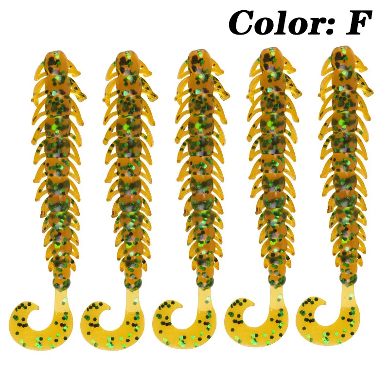 10Pcs Shrimp Smell Worm Fishing Lure Larva Silicone Artificial Soft Baits 6.5cm 5cm Bass Pike Jigging Wobbler Pesca Swimbaits
