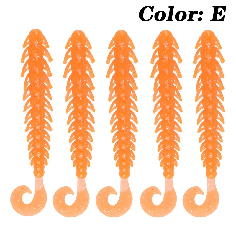 10Pcs Shrimp Smell Worm Fishing Lure Larva Silicone Artificial Soft Baits 6.5cm 5cm Bass Pike Jigging Wobbler Pesca Swimbaits