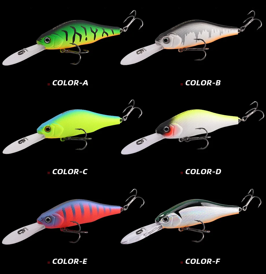 ALLBLUE HUNCH 70SP DR Professional Fishing Lure 70mm 10g Suspend Wobbler Minnow Depth 1.5-2m Bass Pike Artificial Bait Tackle