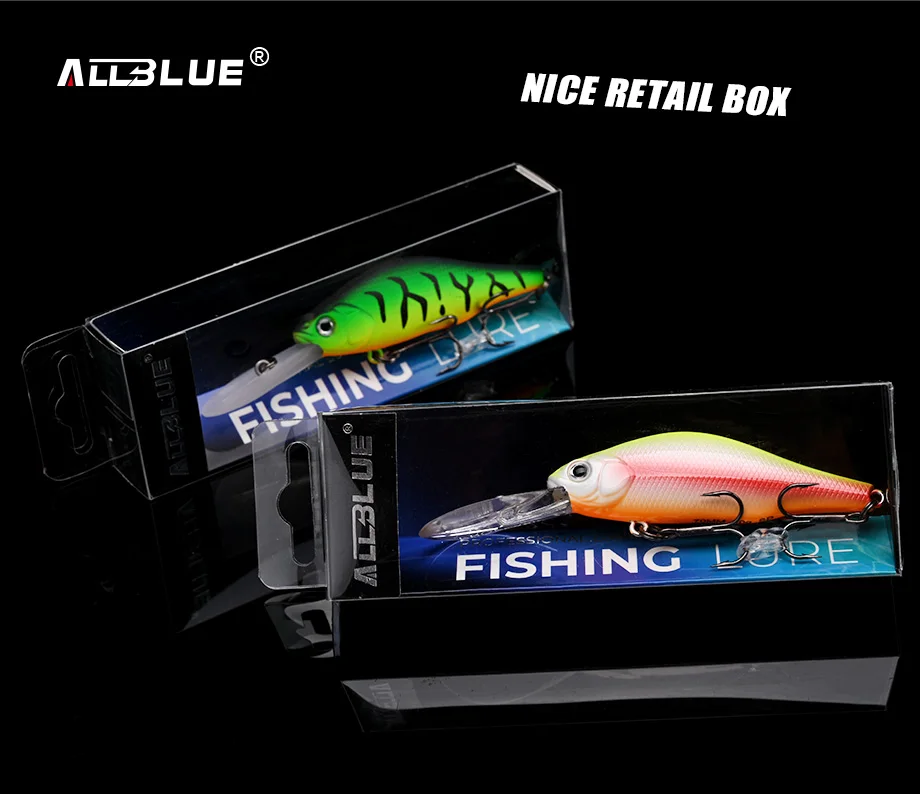 ALLBLUE HUNCH 70SP DR Professional Fishing Lure 70mm 10g Suspend Wobbler Minnow Depth 1.5-2m Bass Pike Artificial Bait Tackle