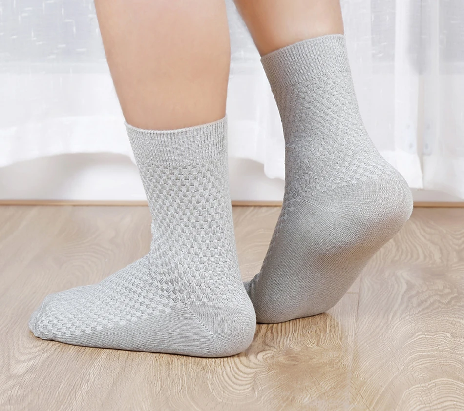 10 Pairs High Quality Bamboo Fiber Men's Socks Business Breathable Deodorant Compression Socks Men Long Big Size EUR 38-46