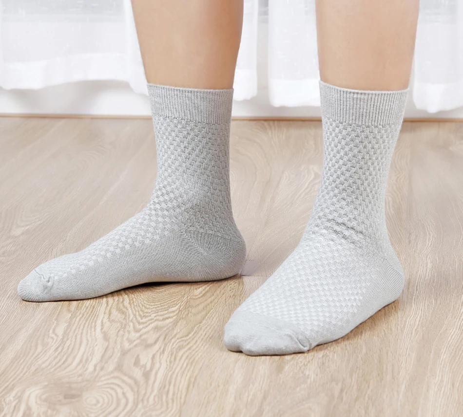10 Pairs High Quality Bamboo Fiber Men's Socks Business Breathable Deodorant Compression Socks Men Long Big Size EUR 38-46