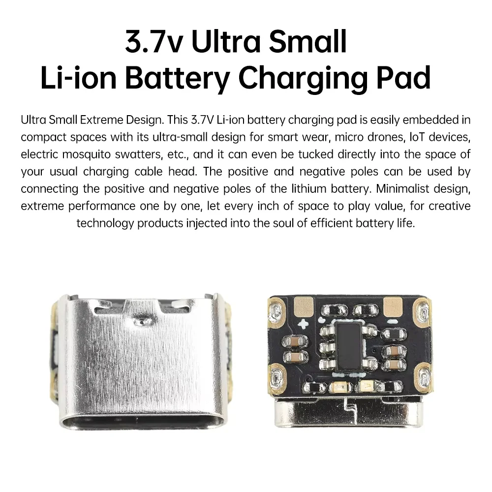 1-20PCS 3.7V 18650 Mini Li-Ion Battery Charging Pad Type C Input Keyboard Power Plate with Protection Converter for Power Bank