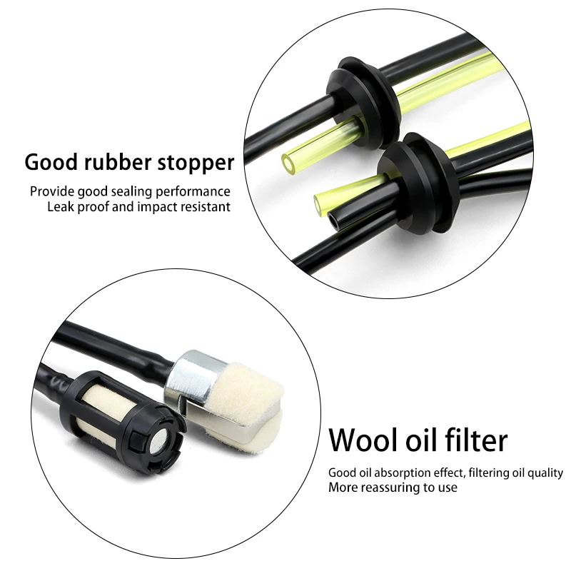 1/5pcs Universal Fuel Tank Filter Kit Fuel Pipe Filter Set For Chainsaw Lawn Mower Grass Trimmer Oil Pipe Fuel Hose Garden Tools