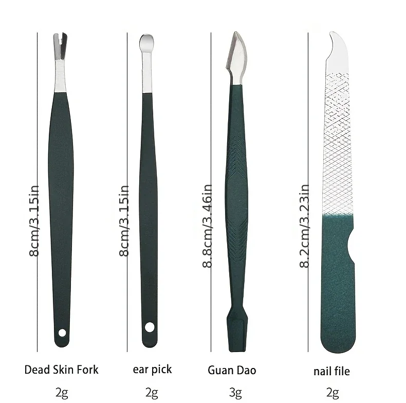 9 Pcs Portable Nail Clipper Multi Kit with Cuticle Trimmer Toenail Scissors Ear Nail File Tweezers Suitable for Travel Home