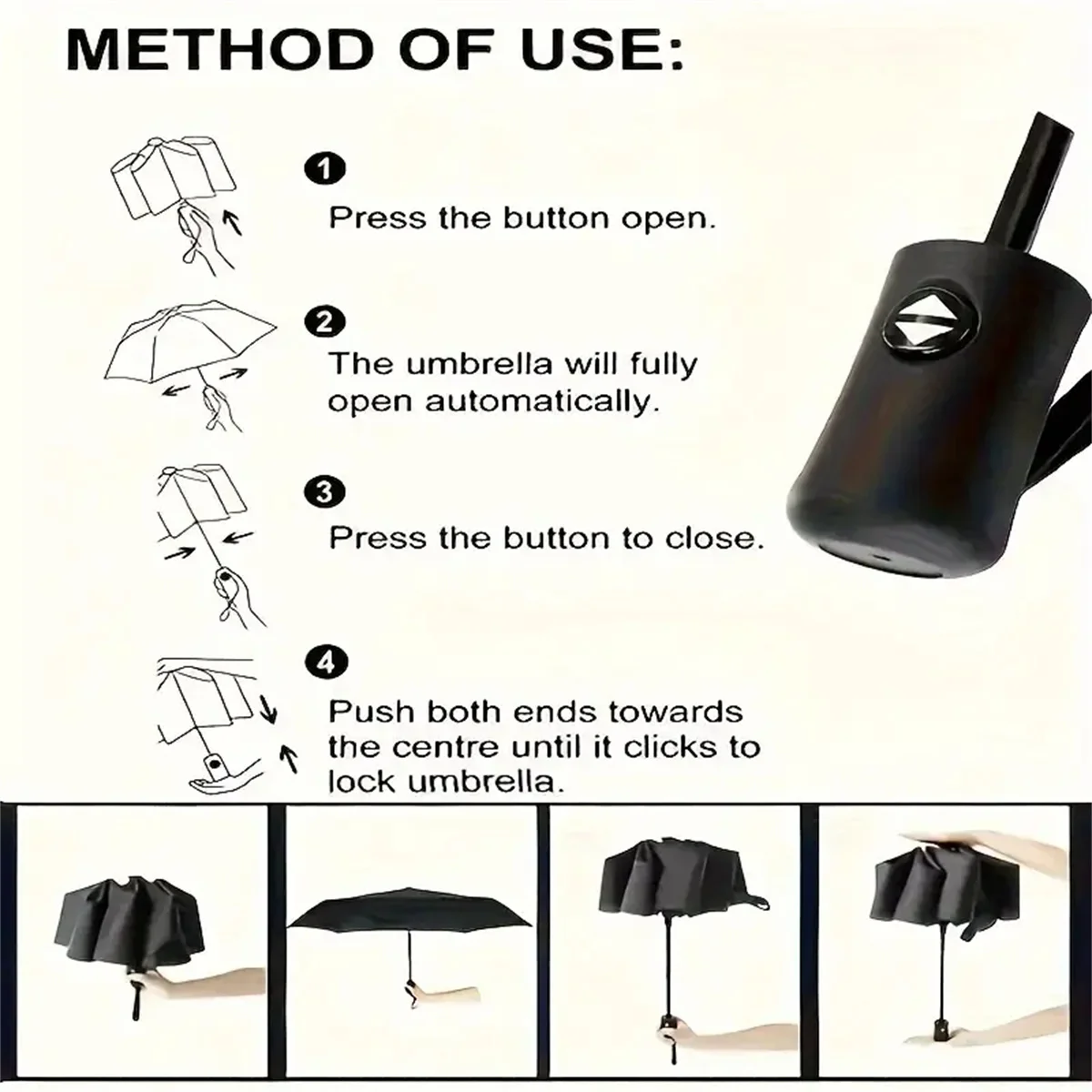 Umbrella Fully Automatic Thickened Enlarged Reinforced Folding Umbrella Sun and Rainproof Sunshade Umbrella for Women Sunscreen