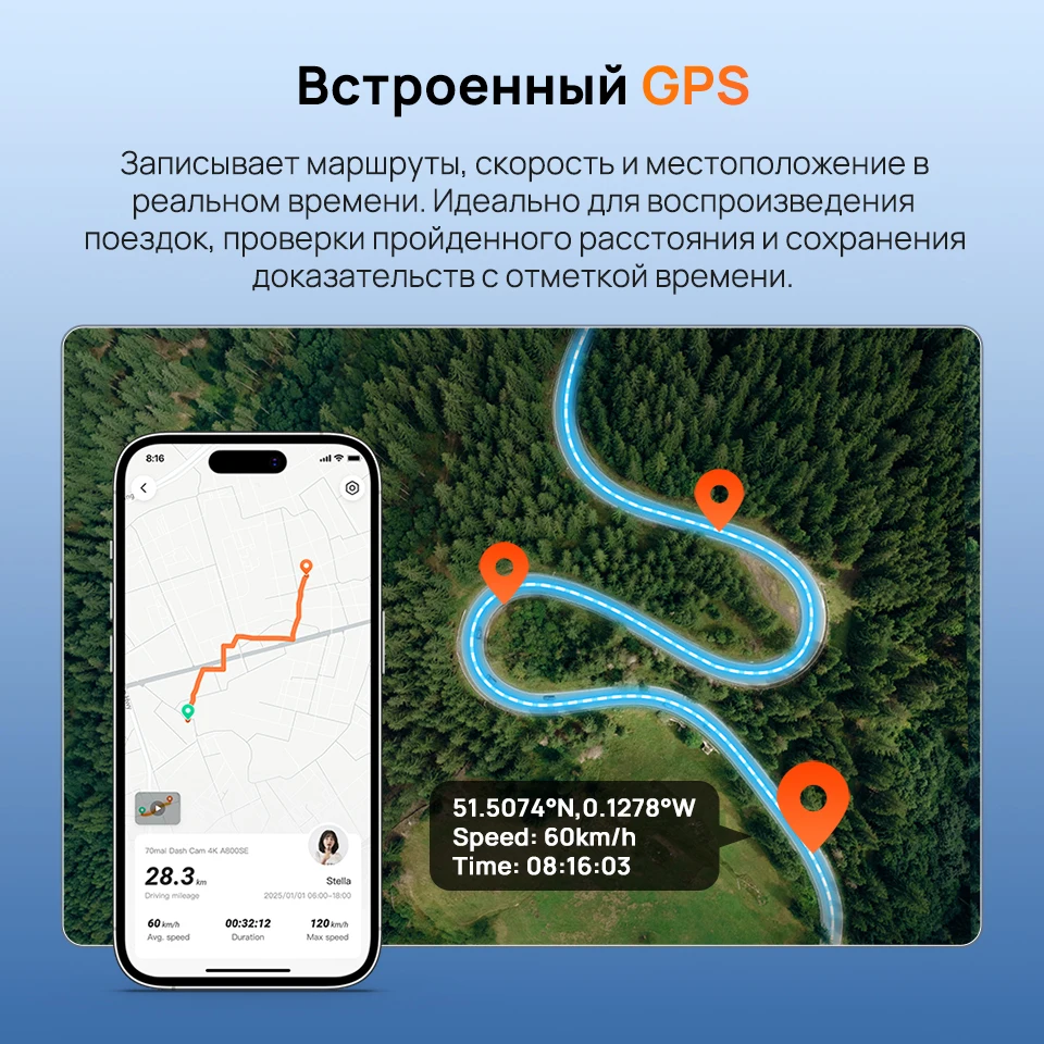 70mai Dash Cam A410 Neo Front 1440P+Rear 1080P Built-in GPS Supercapacitor Wi-Fi 6 Voice Control Car Camera 70mai A410 Neo