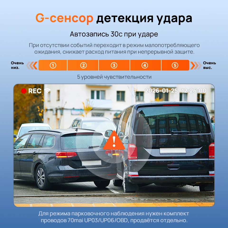 70mai Dash Cam A410 Neo Front 1440P+Rear 1080P Built-in GPS Supercapacitor Wi-Fi 6 Voice Control Car Camera 70mai A410 Neo
