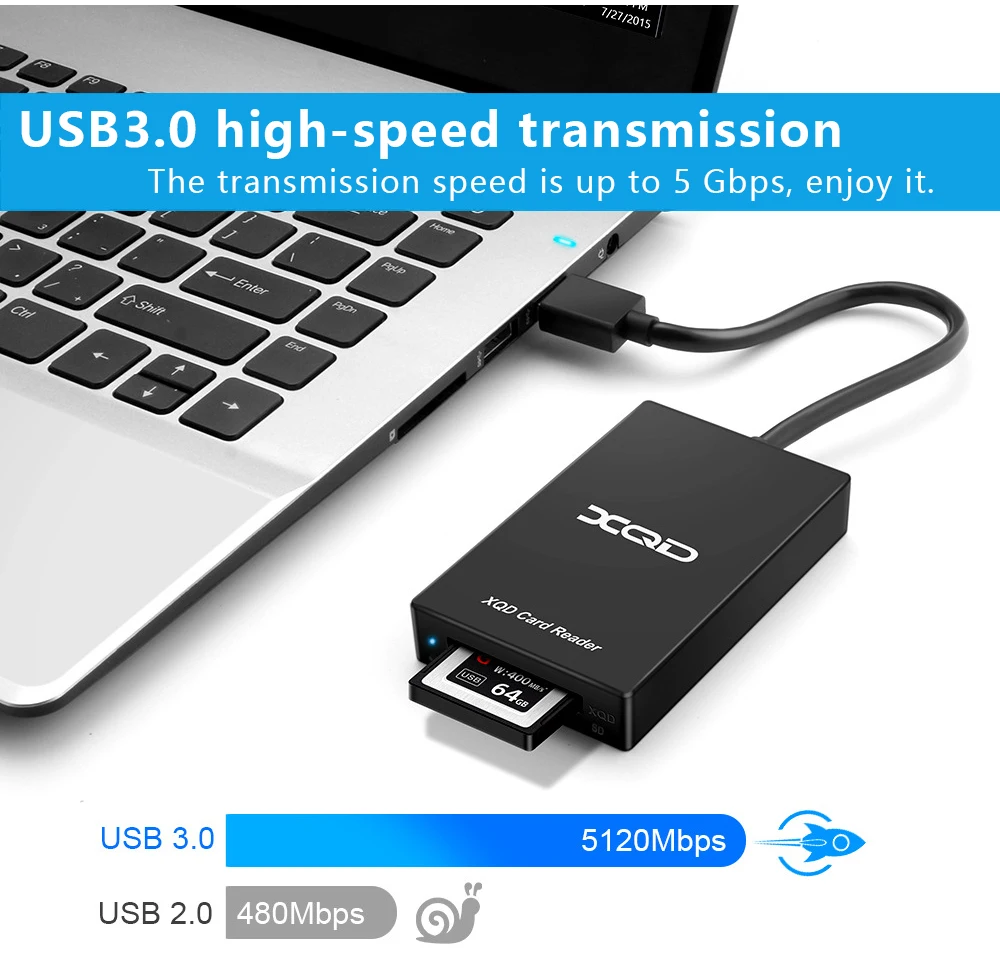 UTHAI Q02 Rocketek Multi-Function Type-c To XQD Card Reader USB 3.0 Card Reader M/G Memory Card Supports Speeds Up to 5Gbps