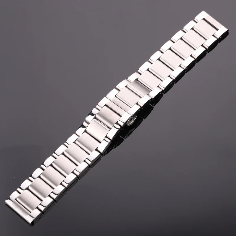 Stainless Steel Watch Band Bracelet 18 20 21 22 23 24mm Women Men Solid Metal Wristband Replacement Strap Accessories With Tool