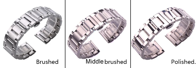 Stainless Steel Watch Band Bracelet 18 20 21 22 23 24mm Women Men Solid Metal Wristband Replacement Strap Accessories With Tool
