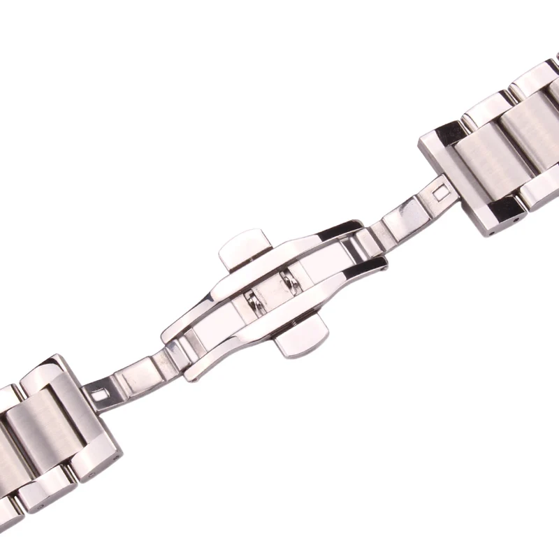 Stainless Steel Watch Band Bracelet 18 20 21 22 23 24mm Women Men Solid Metal Wristband Replacement Strap Accessories With Tool