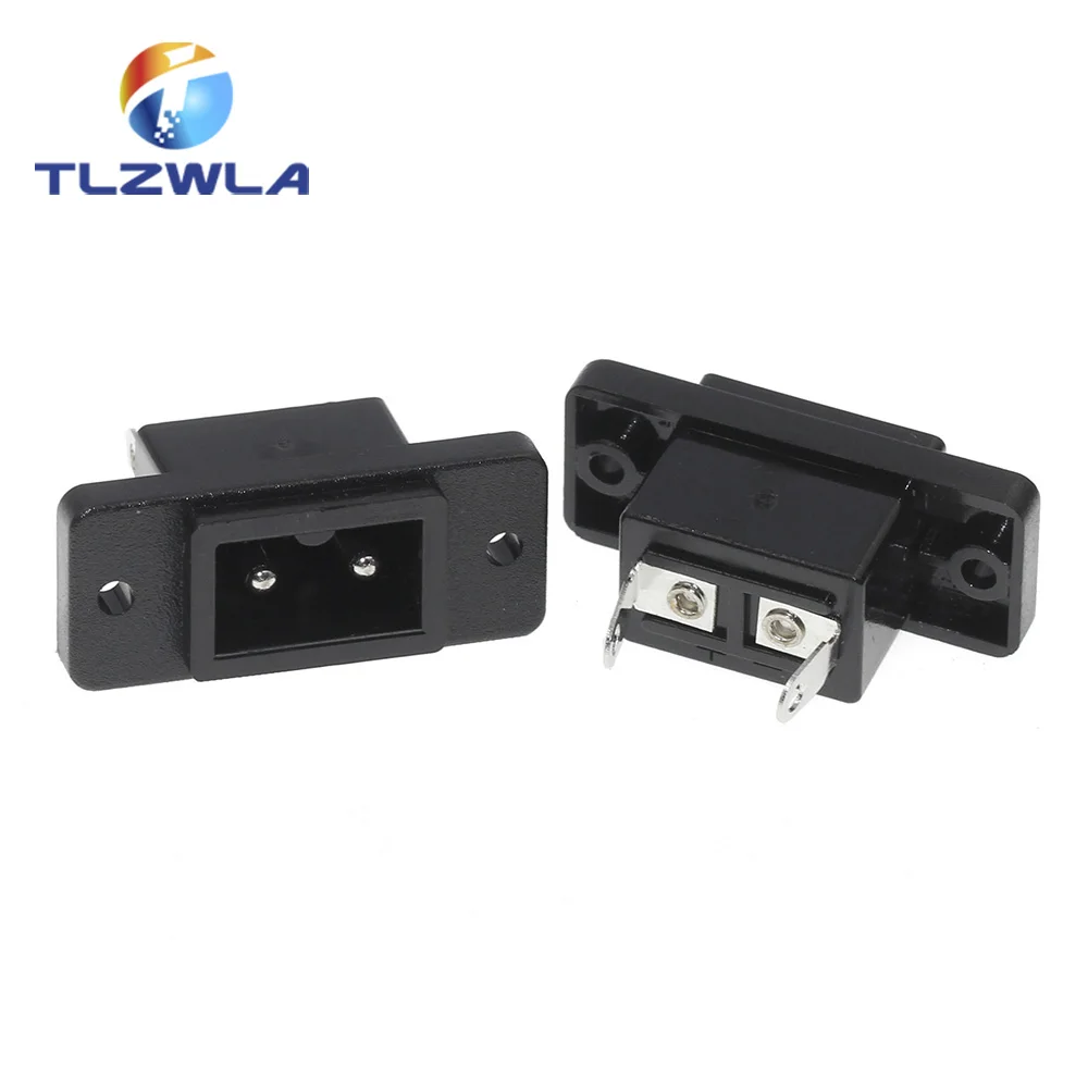1PCS Pure Copper AC Power Socket Weldable Socket With Switch 2-Hole 3-Core AC Power Charging Port DB ower Socket