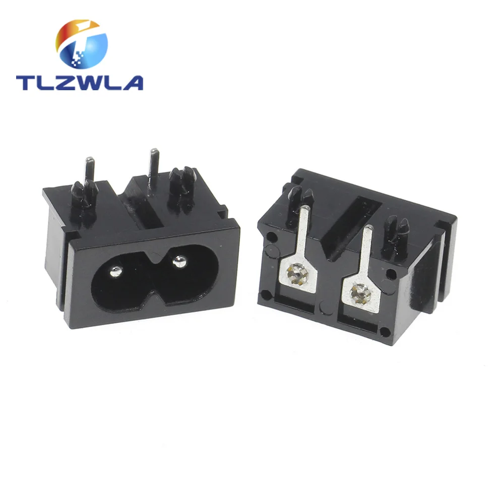 1PCS Pure Copper AC Power Socket Weldable Socket With Switch 2-Hole 3-Core AC Power Charging Port DB ower Socket