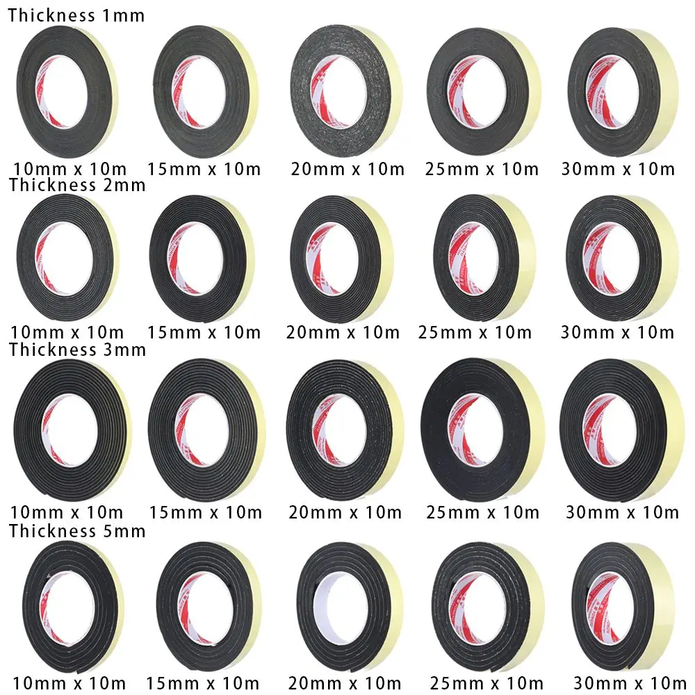 EVA sponge single-sided tape shockproof foam sealant strip 10-30MM car foam pad sound insulation buffer anti-collision foam tape