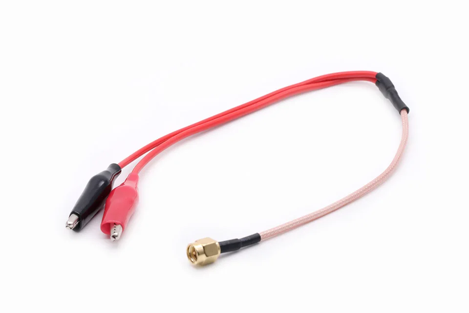 1PC RG316 RF Coaxial Cable SMA Male Plug to Dual Alligator Clips Red&Black Tester Lead Wire 50cm Connector