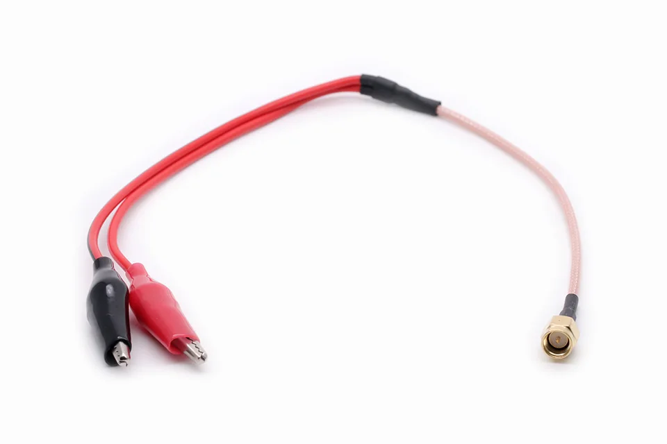 1PC RG316 RF Coaxial Cable SMA Male Plug to Dual Alligator Clips Red&Black Tester Lead Wire 50cm Connector