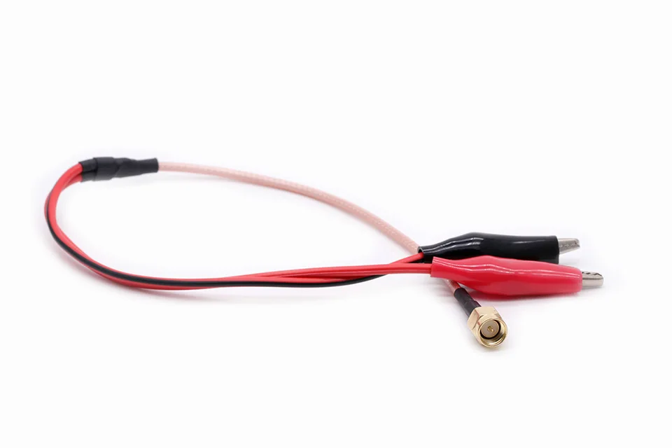 1PC RG316 RF Coaxial Cable SMA Male Plug to Dual Alligator Clips Red&Black Tester Lead Wire 50cm Connector