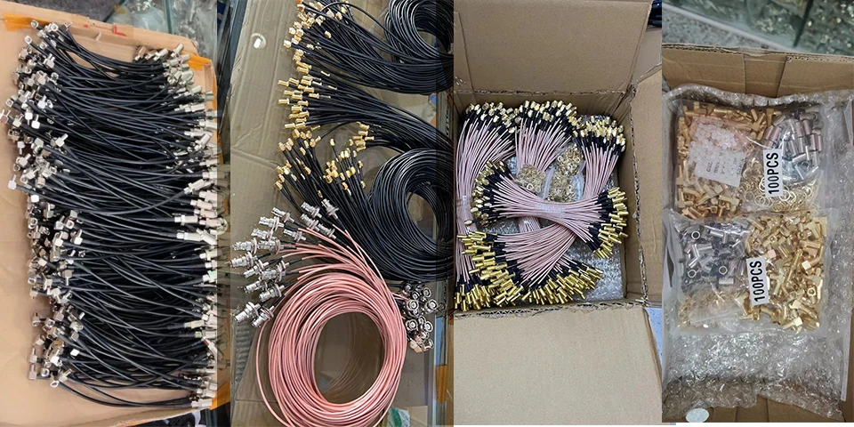 1PC RG316 RF Coaxial Cable SMA Male Plug to Dual Alligator Clips Red&Black Tester Lead Wire 50cm Connector