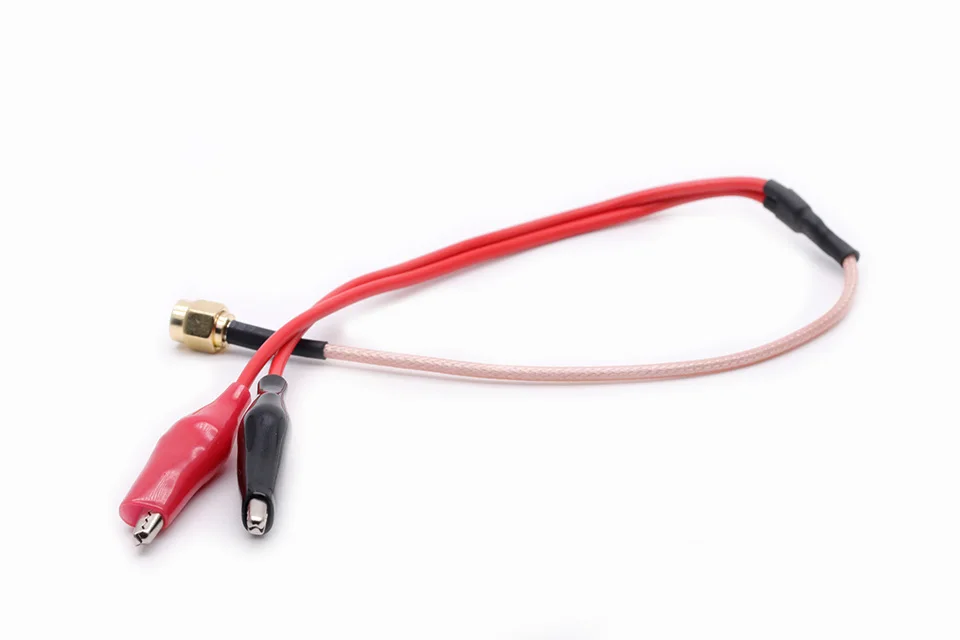 1PC RG316 RF Coaxial Cable SMA Male Plug to Dual Alligator Clips Red&Black Tester Lead Wire 50cm Connector