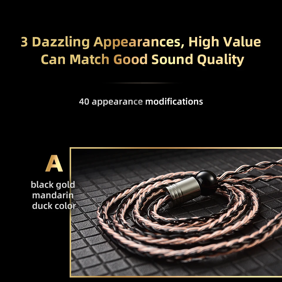 QKZ T1 200 Core 8 Strand OFC Copper Silver Plated Earphone Upgrade Cable KZ C Pin QDC Pin for EDX PRO ZSN PRO Castor TRN MT1 CCA