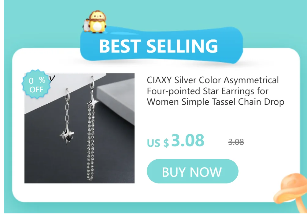 CIAXY Silver Color Asymmetrical Long Earrings for Women Temperament Tassel Ear Chain Ear Buckles Fashion Indian Jewelry Gift