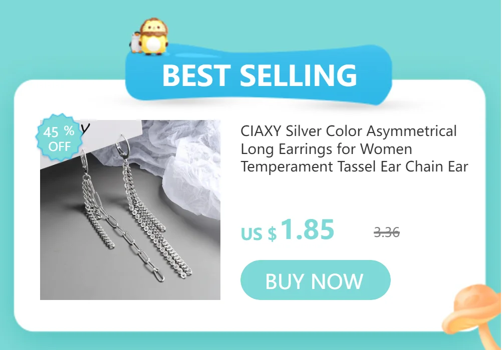 CIAXY Silver Color Asymmetrical Long Earrings for Women Temperament Tassel Ear Chain Ear Buckles Fashion Indian Jewelry Gift