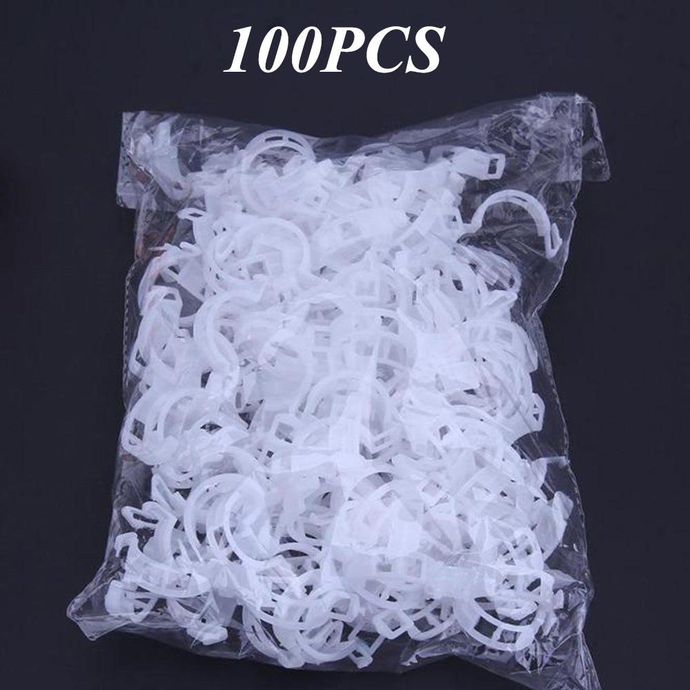 50/100pcs Plastic Plant Clips Supports Connects Reusable Protection Grafting Fixing Tool Gardening Supplies for Vegetable Tomato