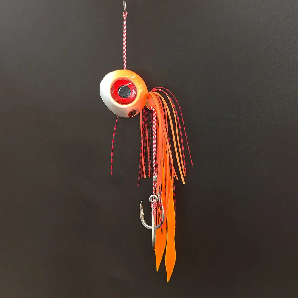 60g/80g/100g/ Metal Tenya Madai  Kabura Jig  deep sea slow jig head with skirt  lead lureluminous  Fishing Bait  inchiku