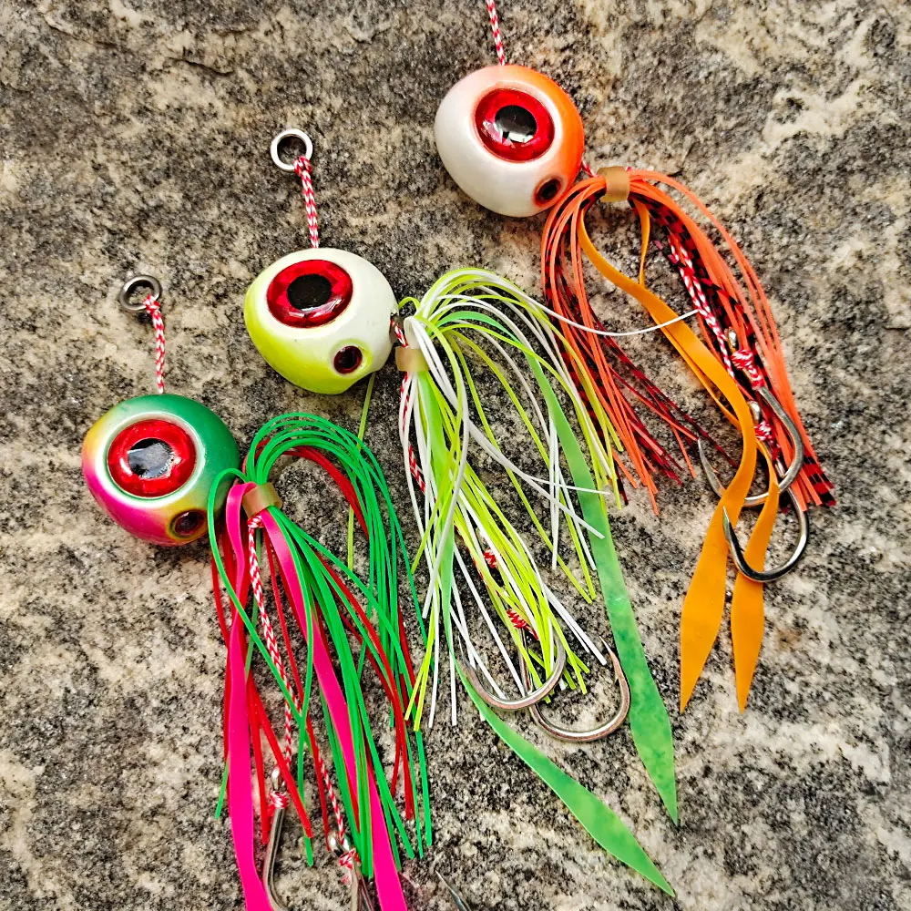 60g/80g/100g/ Metal Tenya Madai  Kabura Jig  deep sea slow jig head with skirt  lead lureluminous  Fishing Bait  inchiku