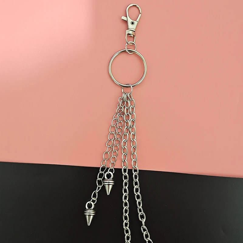Punk Steet Keychains Chain Women Men Moon Star Rivets Skull Accessories Choice Rock Goth Pants Waist Belt Chain On Jeans Jewerly