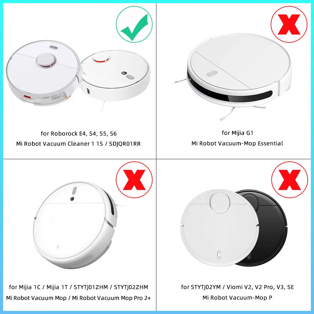 Fit For Xiaomi Mi Robot Vacuum Cleaner 1 / 1S SDJQR01RR SDJQR02RR Roborock E2 E3 E4 E5 S4 Max S5 Main Side Brush Filter