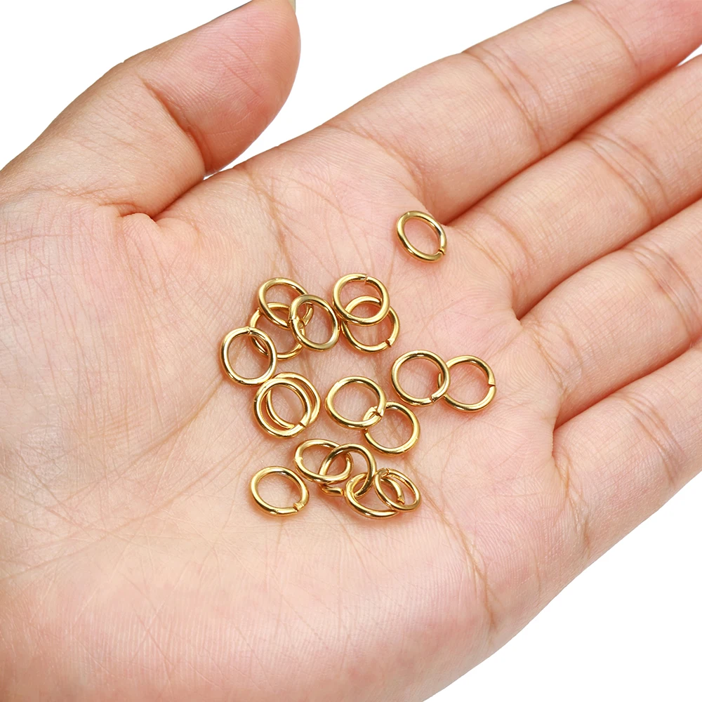 100-200pcs 4-10mm Stainless Steel Split Rings Open Jump Rings Connectors For Jewelry Making DIY Components Findings