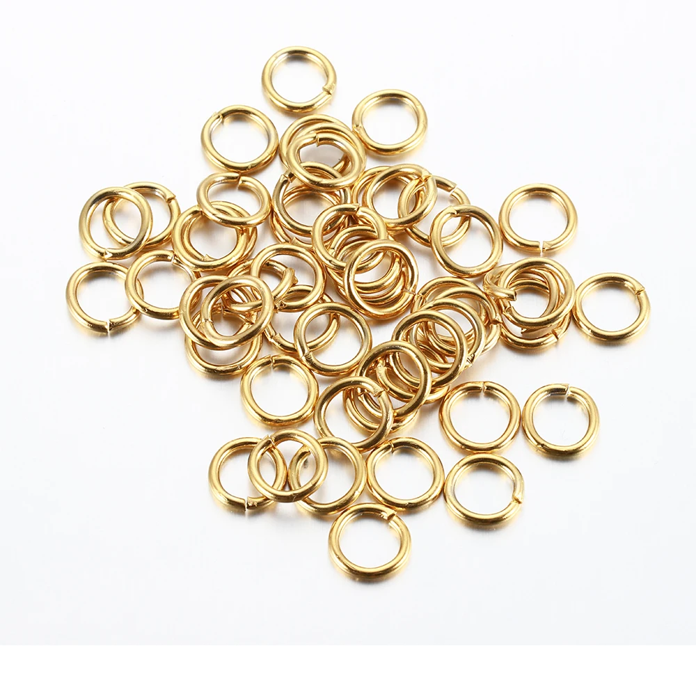 100-200pcs 4-10mm Stainless Steel Split Rings Open Jump Rings Connectors For Jewelry Making DIY Components Findings