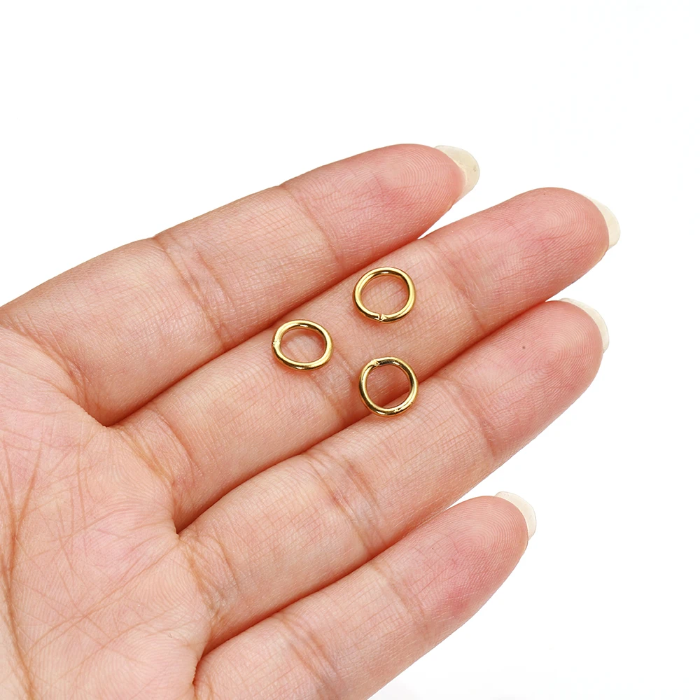 100-200pcs 4-10mm Stainless Steel Split Rings Open Jump Rings Connectors For Jewelry Making DIY Components Findings