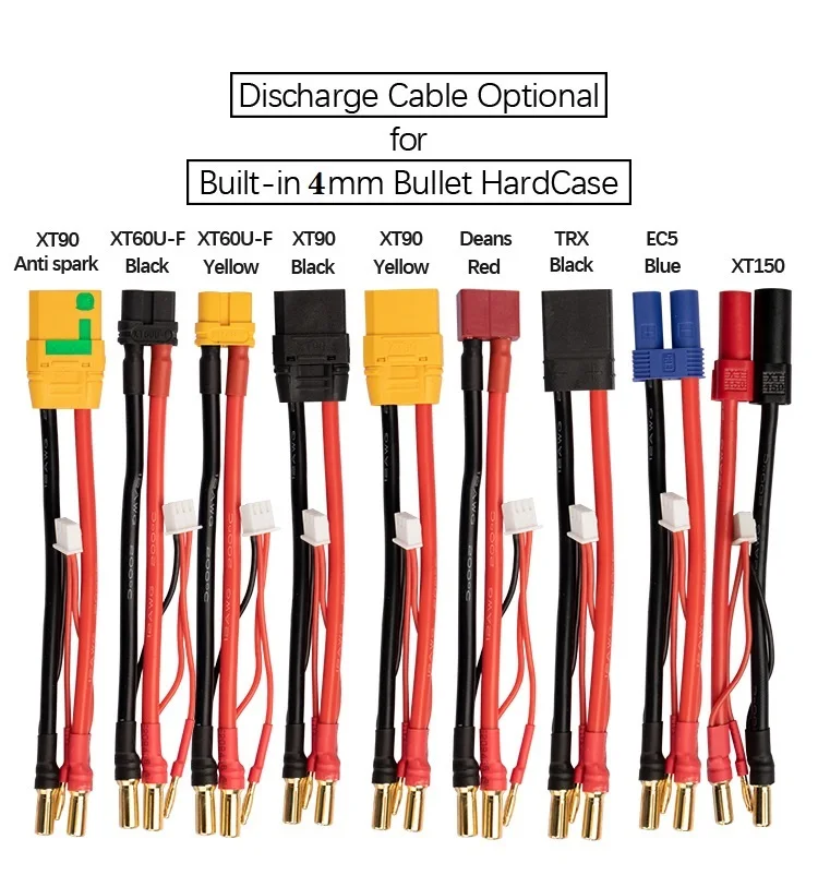 Lipo Lithium Battery Charging Wire 2S 4MM/5MM 7.4v 7.6v Balance Head T/ XT60/EC5/XT90/TRX For Cars DIY Model Toys Silicone Cable