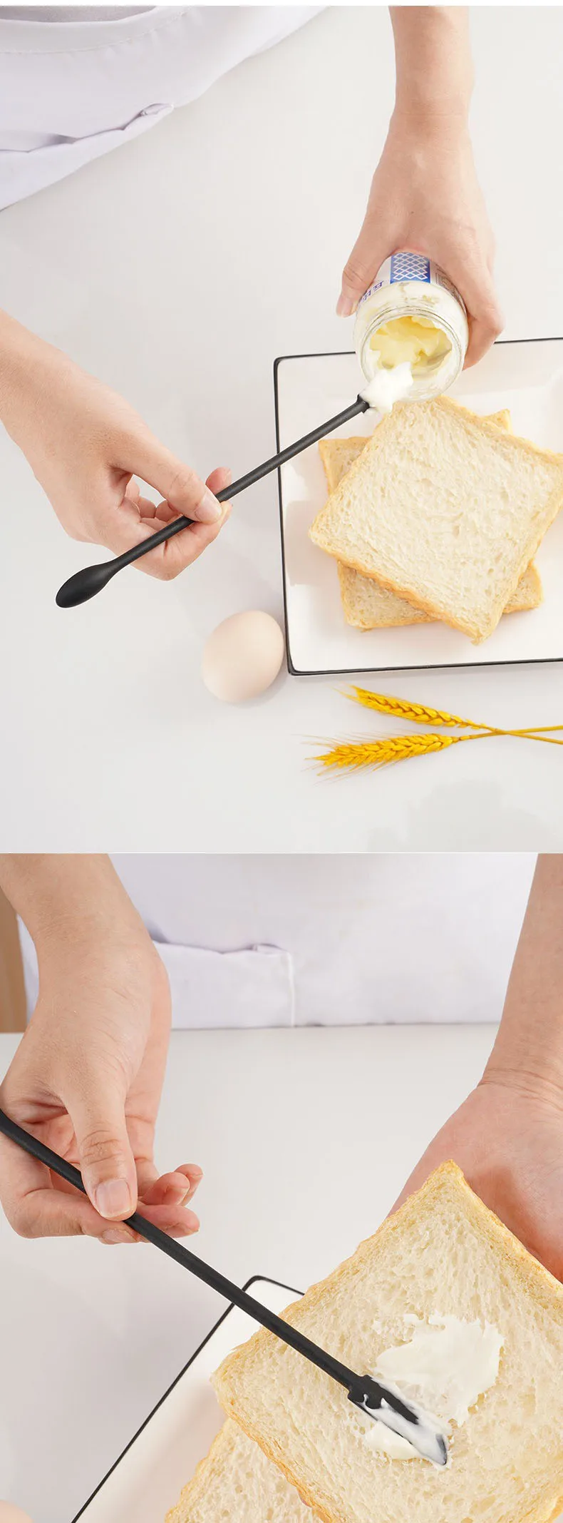 Silicone Batter Spatula Tools Lengthen Mini Soft Jar Cake Cream Jam Scrapers Makeup Spatulas Butter Knife Kitchen Accessories