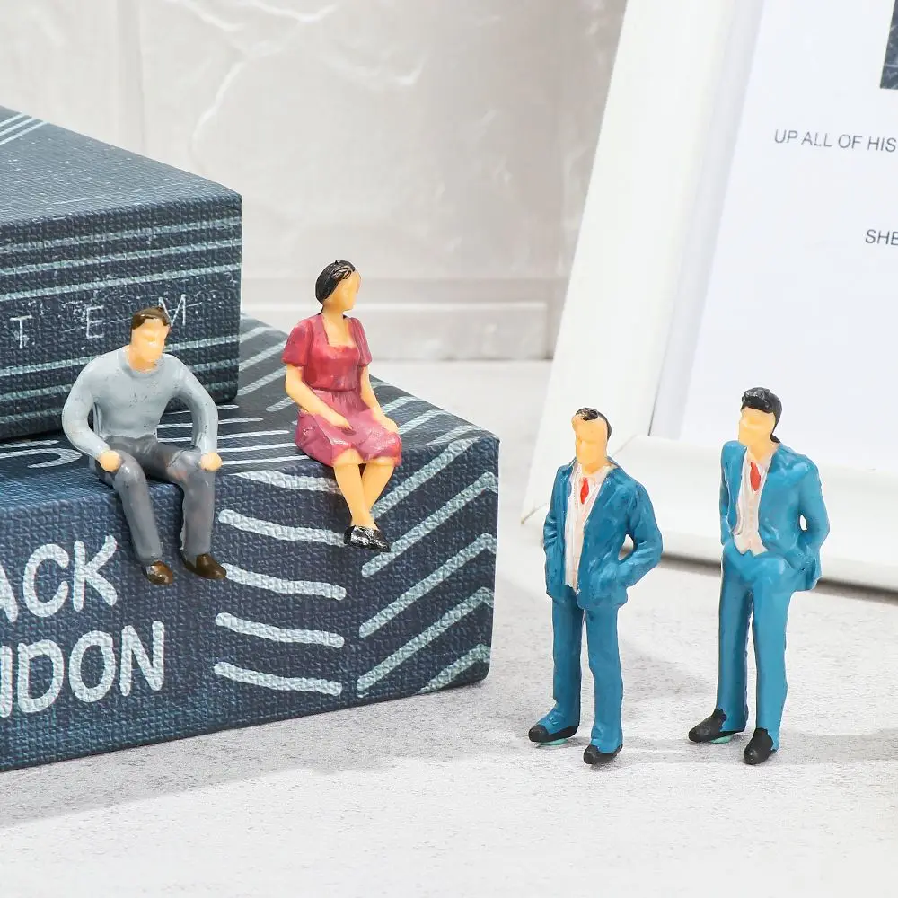 10Pcs 1:25/1:30 Scale Model Building Passengers DIY Character Plastic Miniature People Figures Standing People Assorted Poses