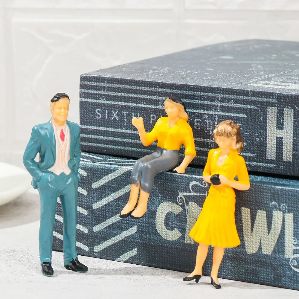 10Pcs 1:25/1:30 Scale Model Building Passengers DIY Character Plastic Miniature People Figures Standing People Assorted Poses