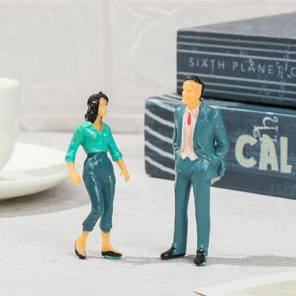 10Pcs 1:25/1:30 Scale Model Building Passengers DIY Character Plastic Miniature People Figures Standing People Assorted Poses