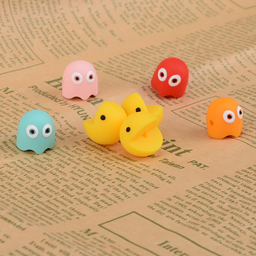 LOFCA 5pcs Ghost Bead Silicone BPA Free DIY For Silicone Jewelry Bracelet Necklace Accessories for making Make bracelets