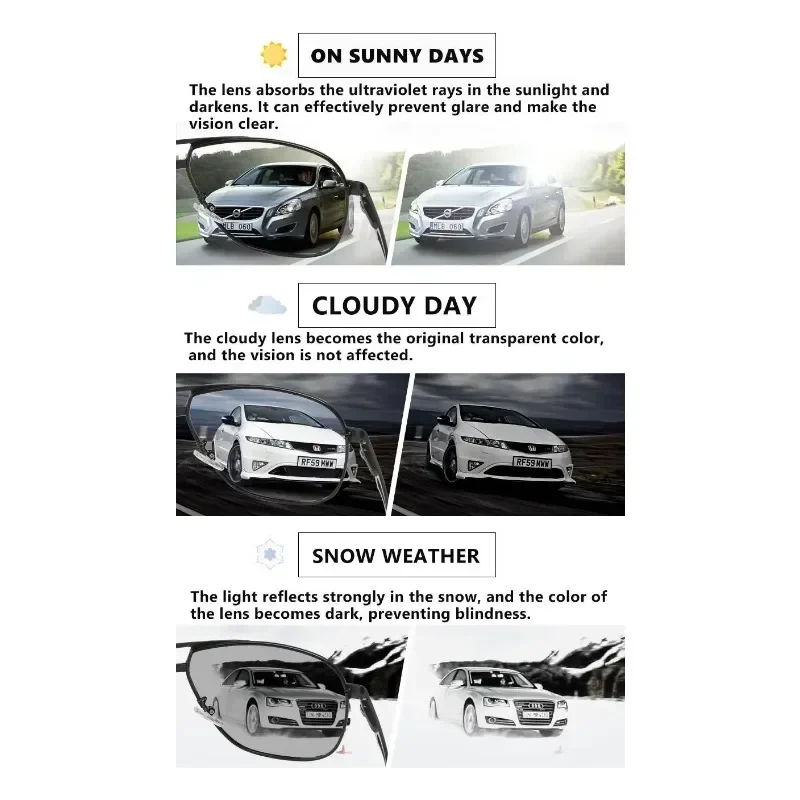 1PC Top Aluminum Magnesium Square Polarized Photochromic Sunglasses Men Sun Glasses Safety Driving Oculos De Sol Masculino