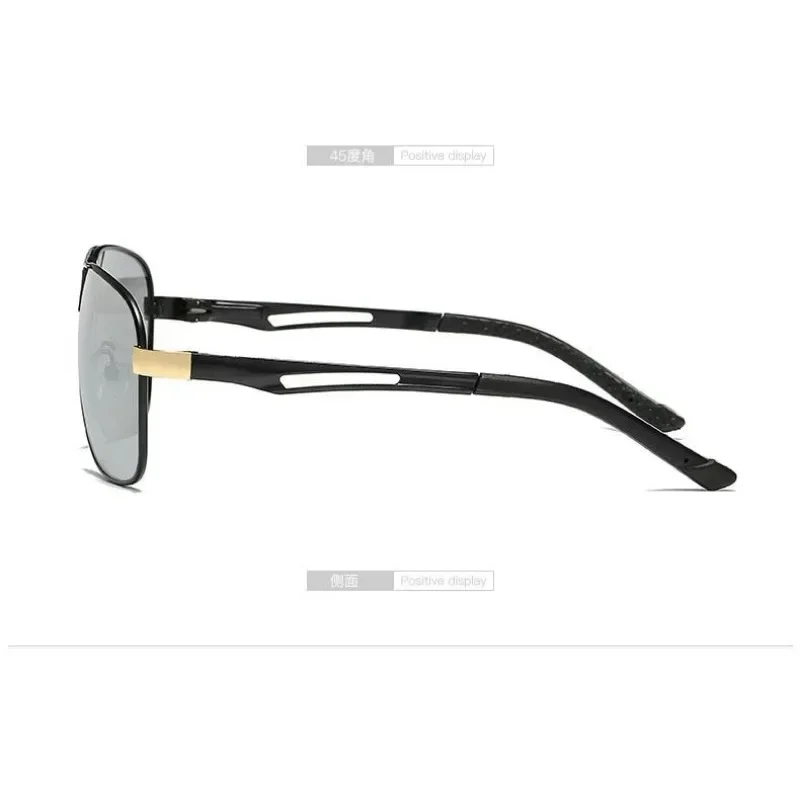 1PC Top Aluminum Magnesium Square Polarized Photochromic Sunglasses Men Sun Glasses Safety Driving Oculos De Sol Masculino