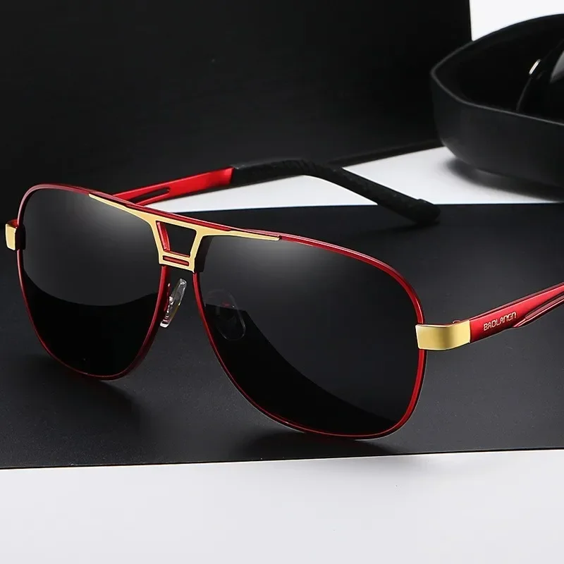 1PC Top Aluminum Magnesium Square Polarized Photochromic Sunglasses Men Sun Glasses Safety Driving Oculos De Sol Masculino